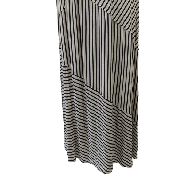 NWOT! COLDWATER CREEK! CREAM/BLACK STRIPED, KNIT JERSEY X-LONG MIDI SKIRT! SZ  M - Picture 5 of 10